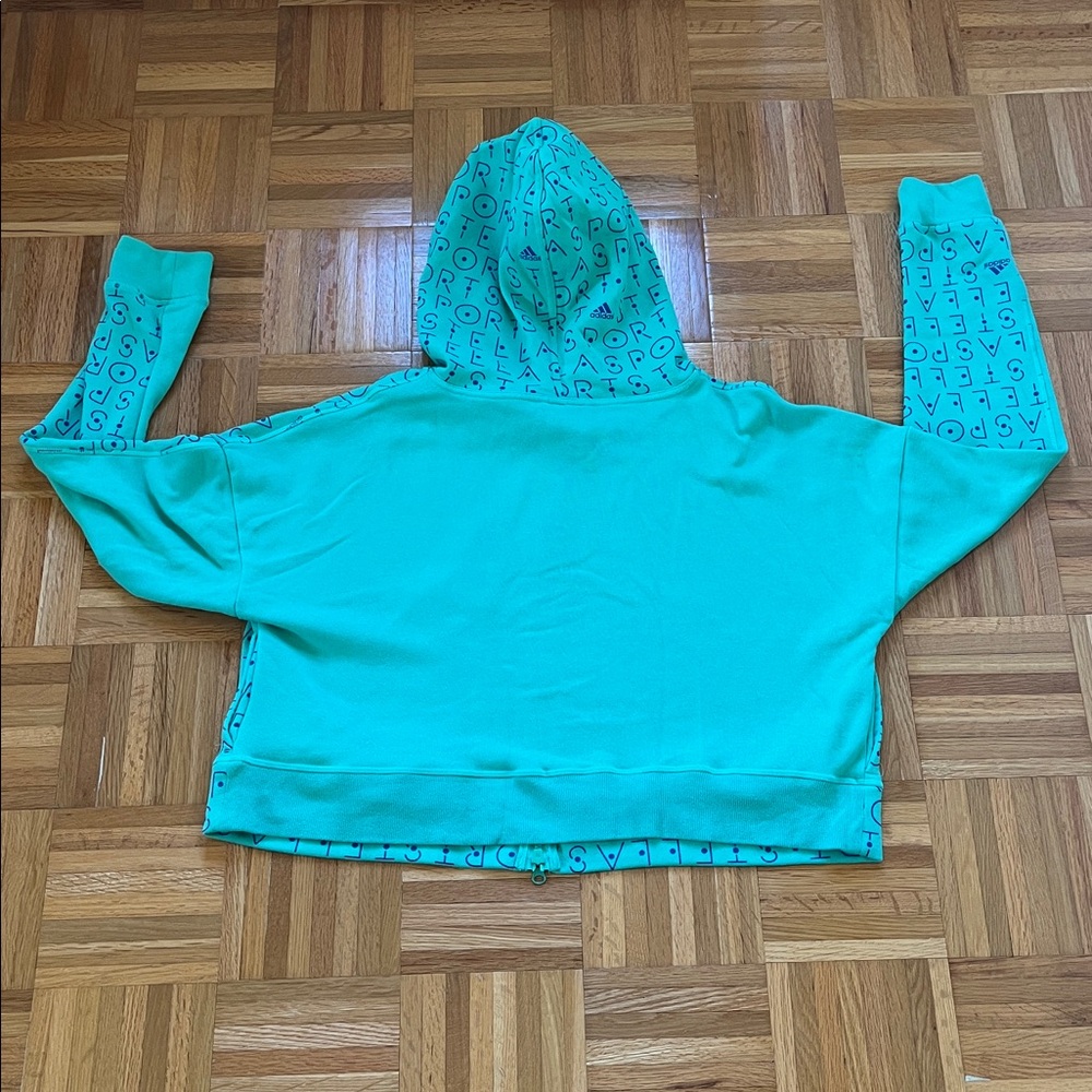 ADIDAS BY STELLA MCCARTNEY STELLA SPORT Cropped Hoodie & Running Tights Set L - Picture 10 of 16
